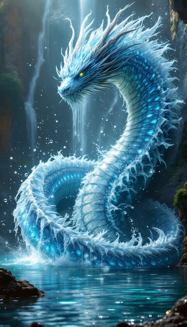 Free Azure Dragon Emerges Image - Dragon, Serpent, Water | Download at ...