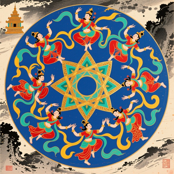 Free Sacred Dance Mandala Image - Dancers, Mandala, Circular | Download ...
