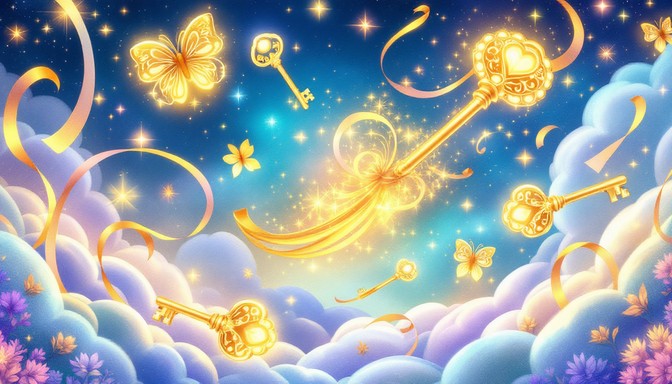 Free Magical Flying Keys Image | Download at StockCake