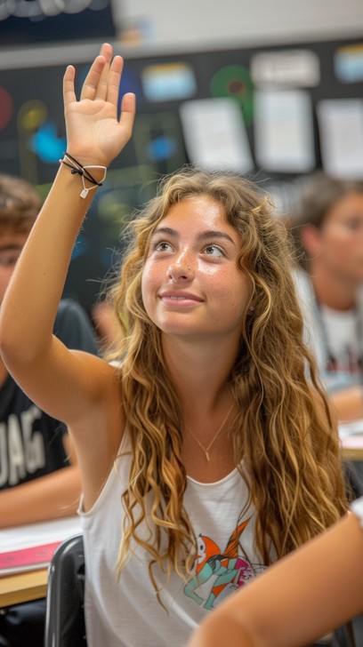 Student Glass Rise Hand Download Student Raising Hand Image - Student, Classroom, Education ...