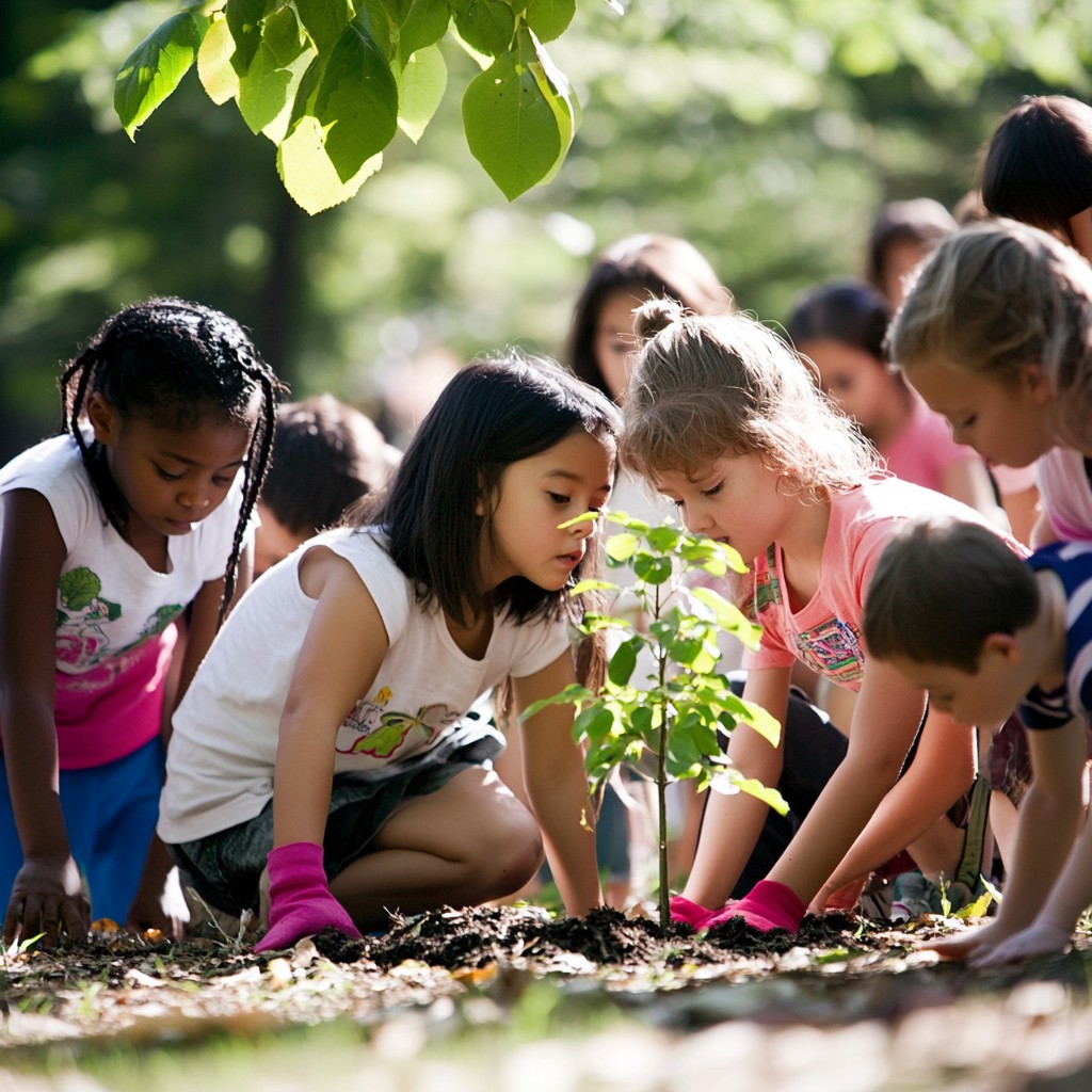 Free Children planting tree Image - Children, Tree, Planting | Download ...