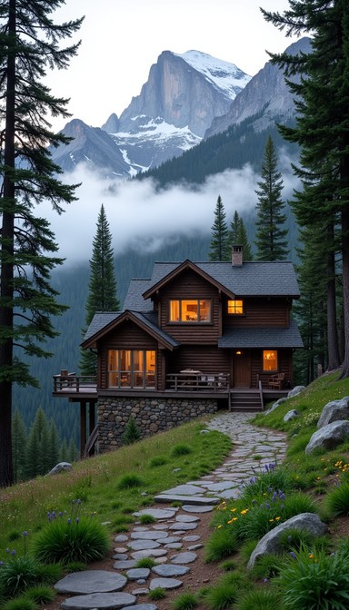 Free Mountain Cabin Retreat Image - Cabin, Mountains, Forest | Download ...