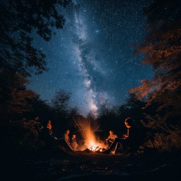 Free Starry Night Gathering Image - Campfire, Stars, Friends | Download ...