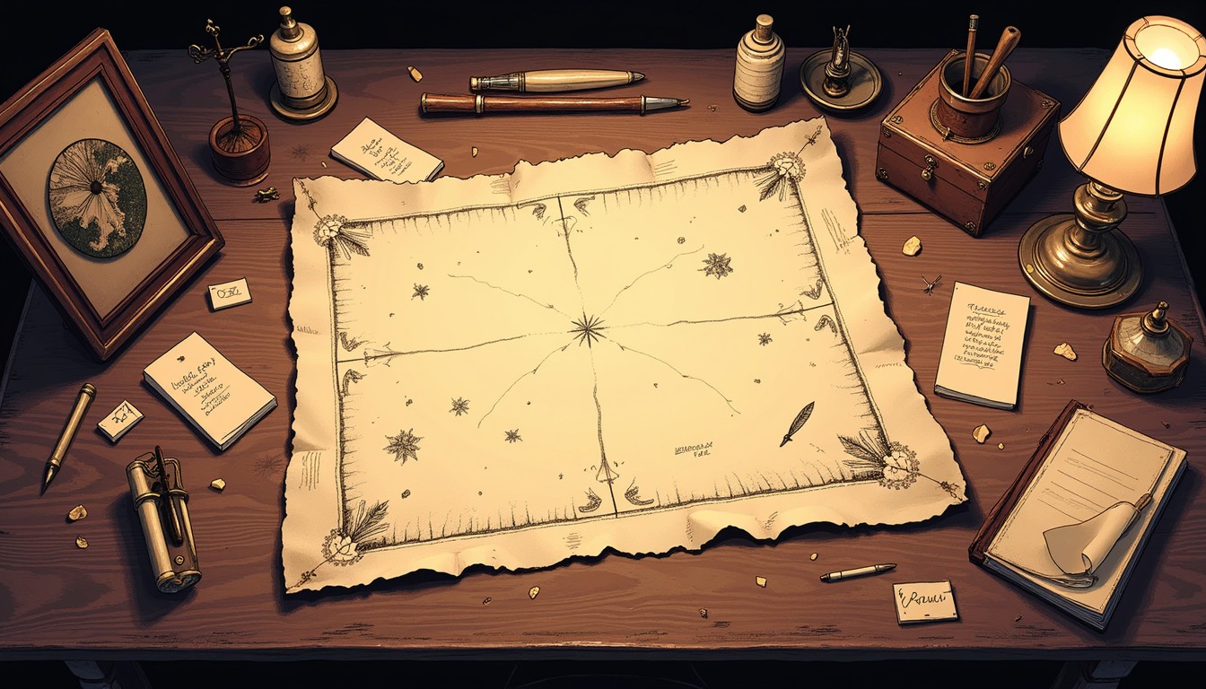 Free Vintage Map Desk Image - Cartography, Map, Parchment | Download at ...