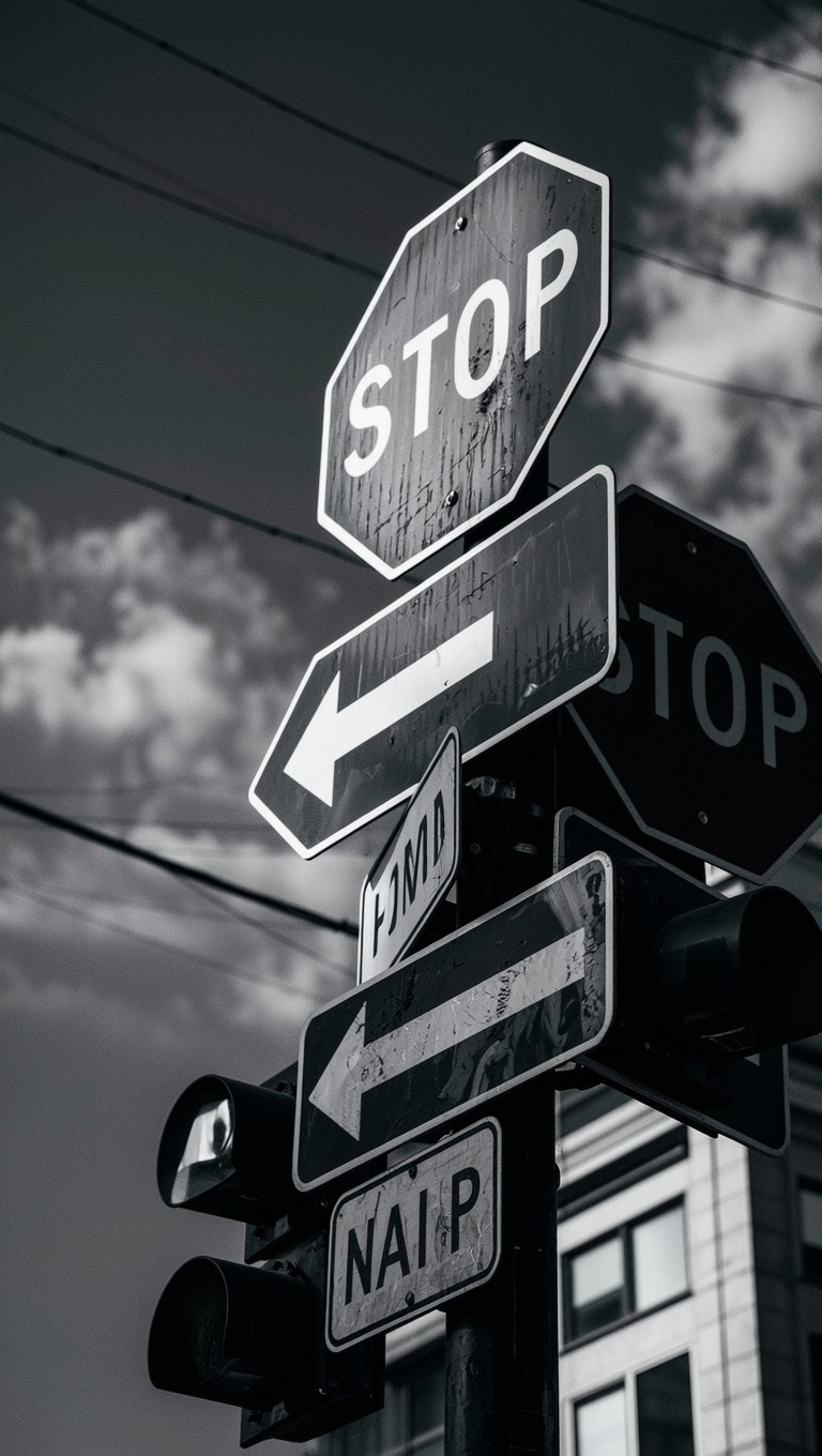 Free Urban Warning Signs Photo - Stop, Signs, Urban | Download at StockCake