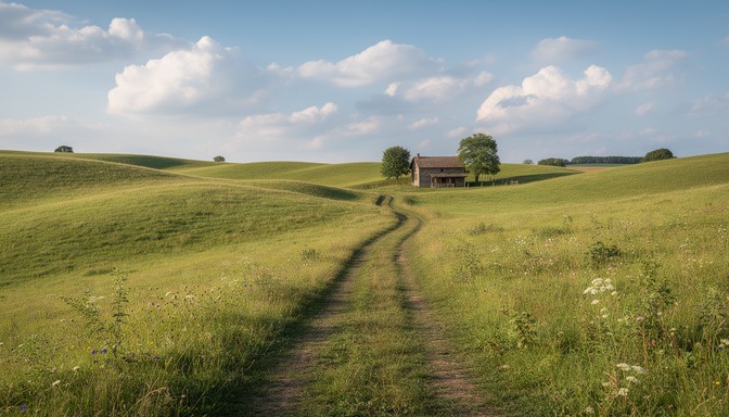Free Green Country Path Image - Countryside, Landscape, Hills ...