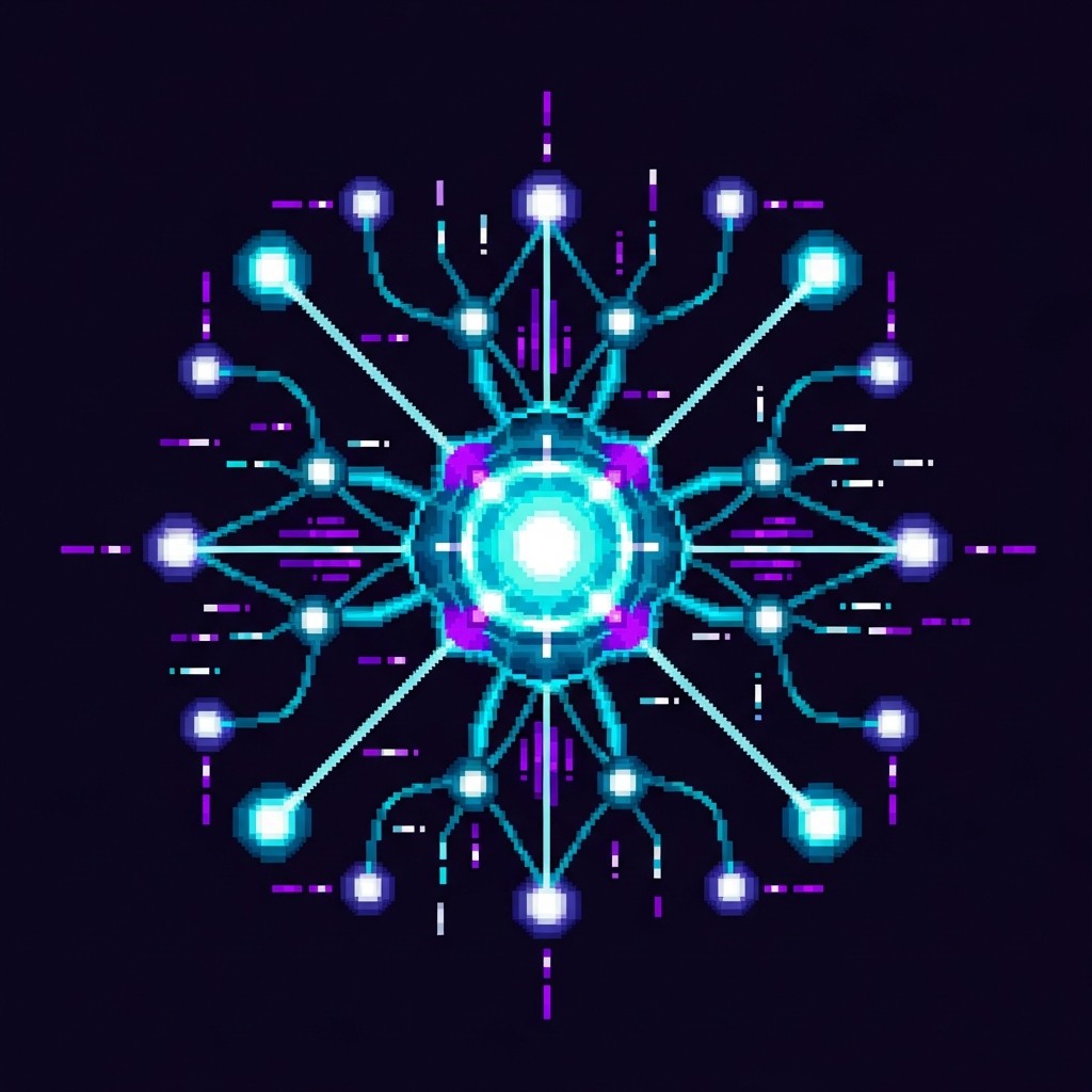 Free Neural Network Glow Image - Cyberpunk, Neon, Pixel | Download at ...