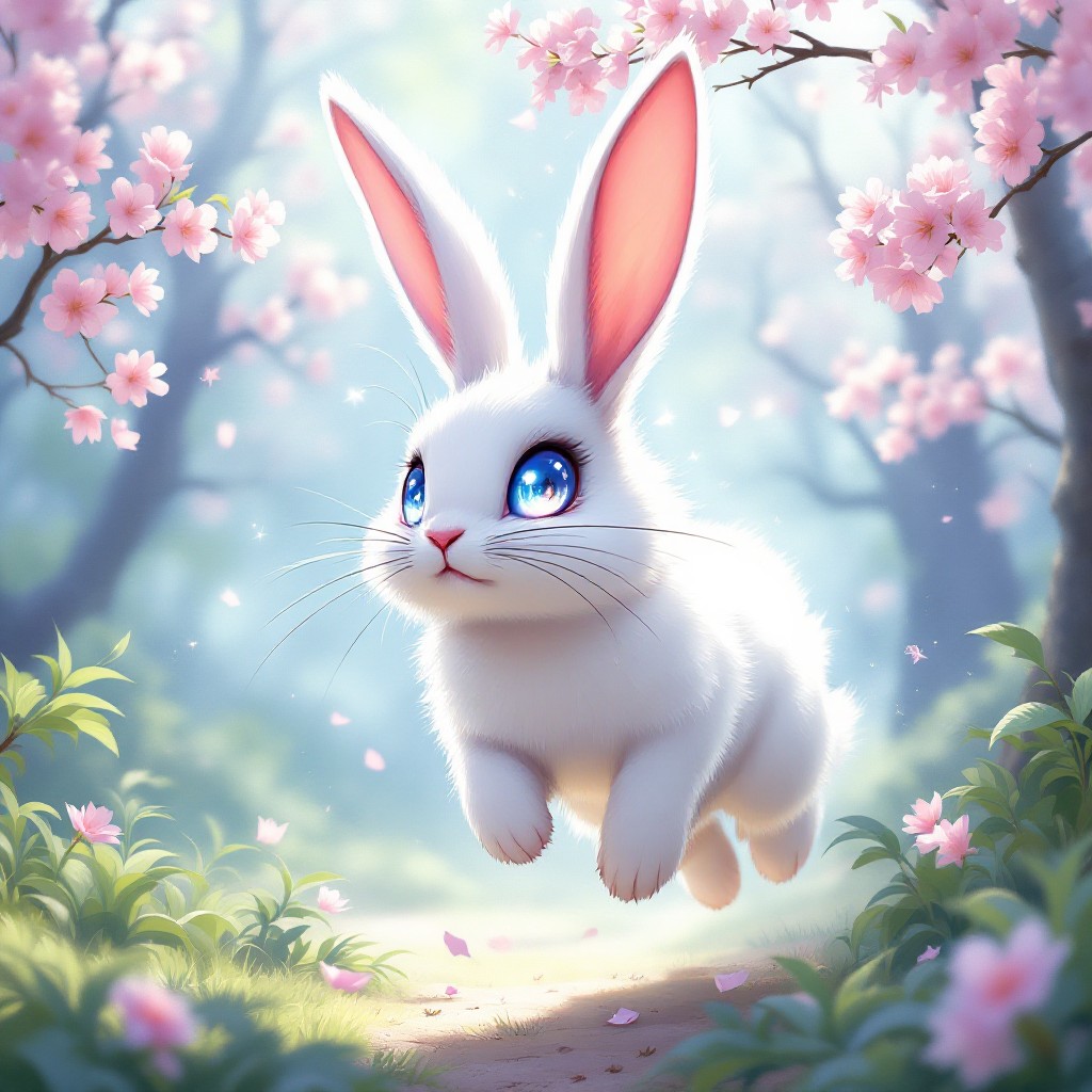 Free Magical Forest Hare Image - Rabbit, Hare, Anime | Download at ...