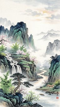 Free Spring Mountain Renewal Image - Mountains, Watercolor, Landscape ...