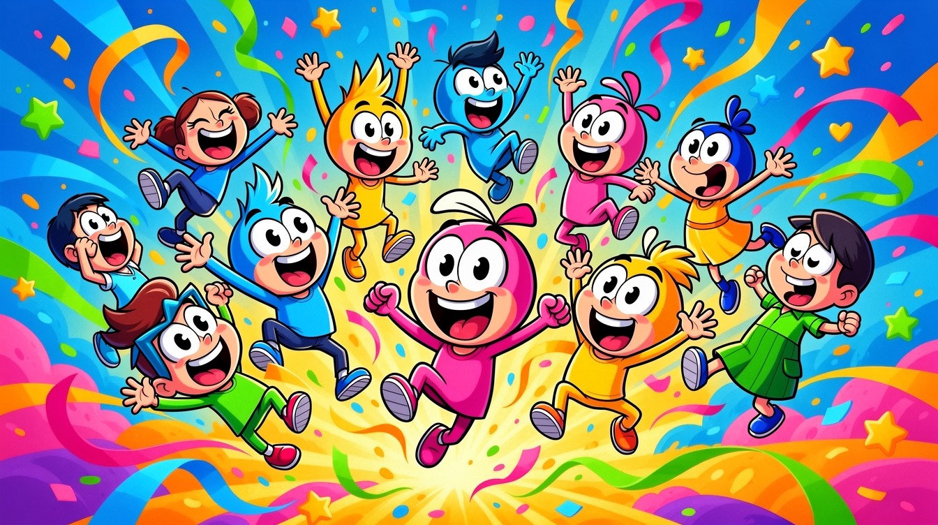 Free Joyful Cartoon Celebration Image - Cartoon, Illustration ...