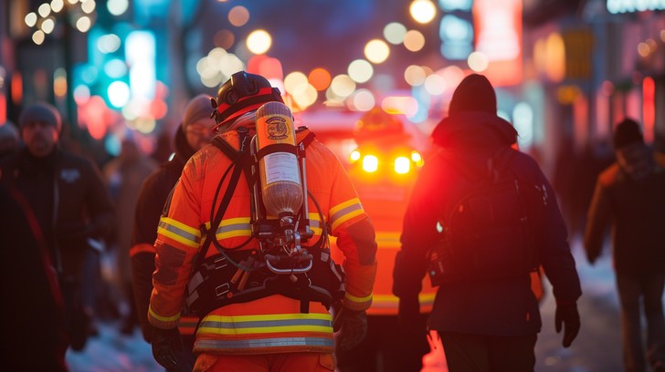 Free Firefighter in Action Image - Firefighter, Emergency, Night ...