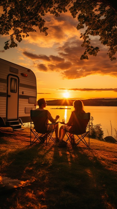 Free Sunset Camping Moment Image - Sunset, Camping, Rv | Download at ...