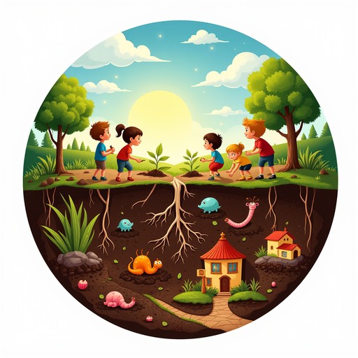 Free Above and Below Image - Gardening, Underground, Children ...