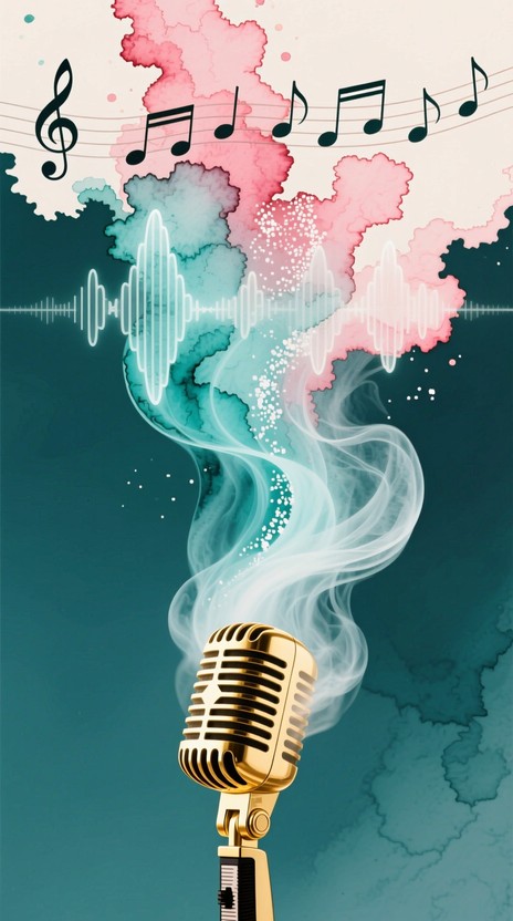 Free Melodic Watercolor Magic Photo - Microphone, Watercolor, Teal ...