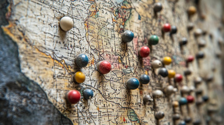 Free Mapped travel destinations Image - Map, Travel, Pins | Download at ...