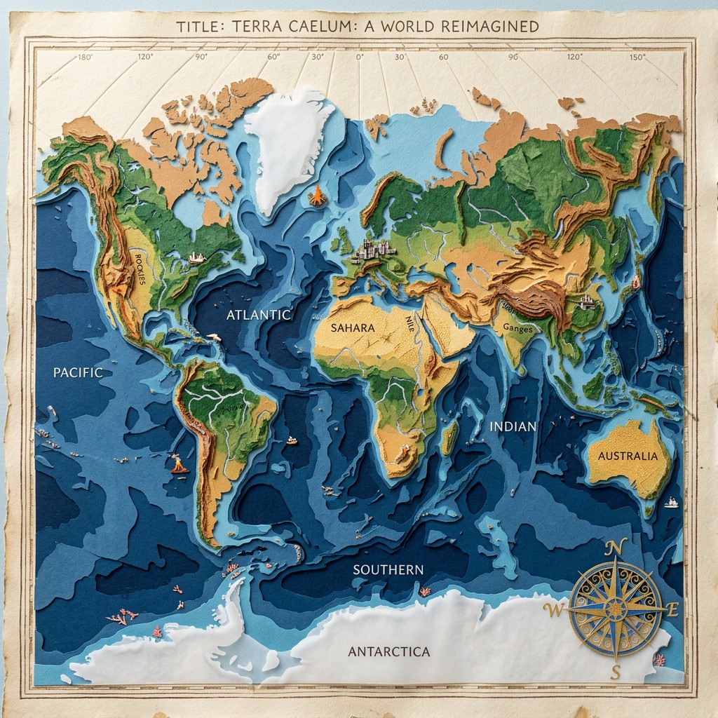 Free Layered Paper World Image - Papercraft, Map, World | Download at ...