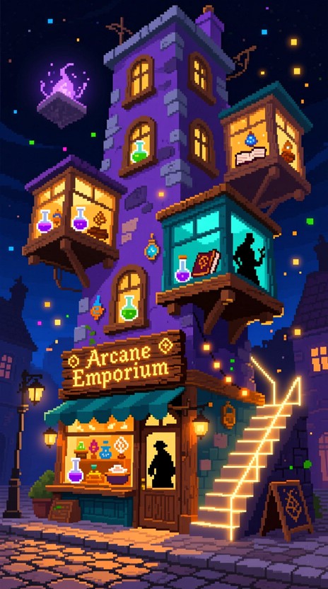 Free Magical Pixel Emporium Image | Download at StockCake