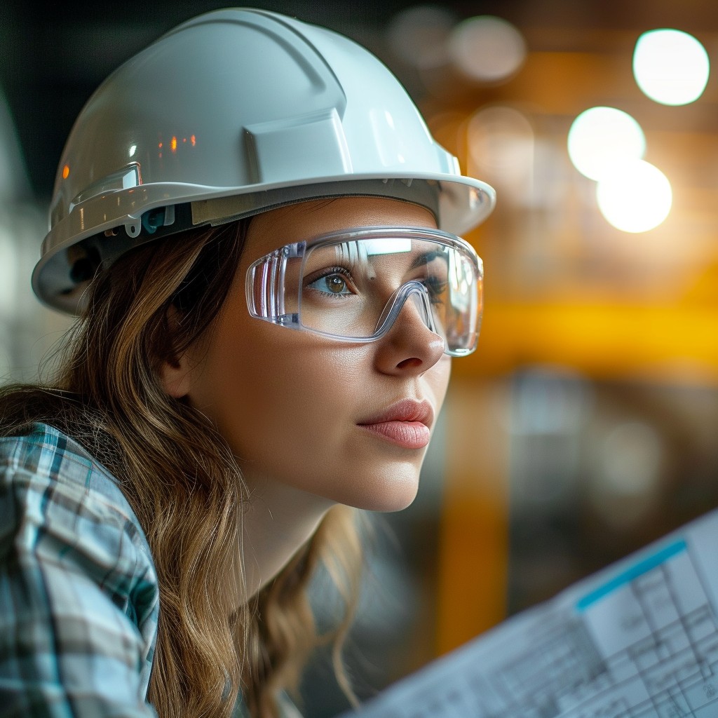 Professional Engineer Portrait Free Focused Professional Engineer Image - Engineer, Female, Safety ...