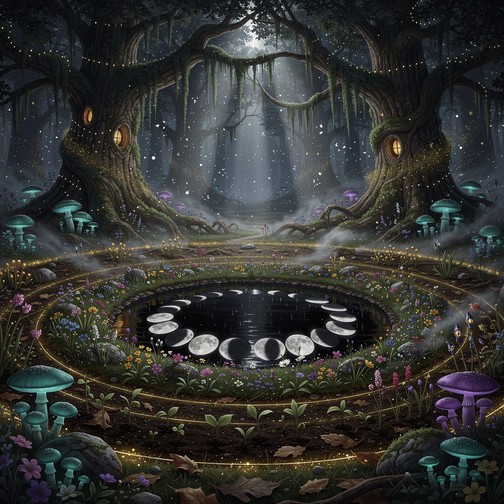 Decaying Moon Free Lunar Forest Magic Image - Enchanted, Forest, Moon | Download at ...