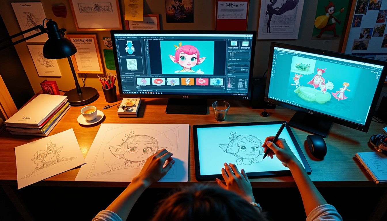 Free Animation creation station Image - Animation, Digital, Drawing ...