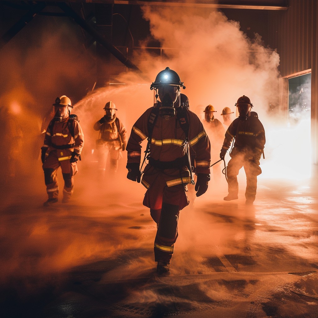 Free Brave Firefighters Working Image - Firefighters, Smoke, Flames ...