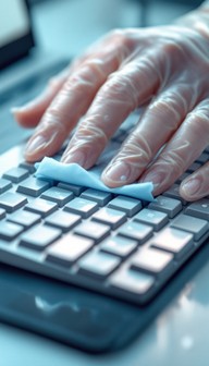 Computer Keyboard Hygiene Free Keyboard Hygiene Practice Image - Keyboard, Hygiene, Gloves ...