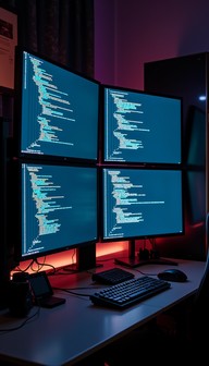 Free Illuminated Coding Station Image - Coding, Programming, Java ...