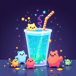Free Magical Pixel Potion Image - Kawaii, Cyan, Pixel | Download at ...