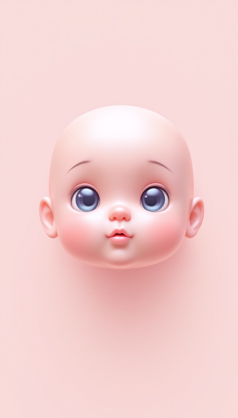 Free Kawaii Baby Portrait Image - Kawaii, Baby, 3d | Download at StockCake