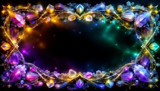 Free Luminous Crystal Border Image - Crystal, Gemstone, Border ...