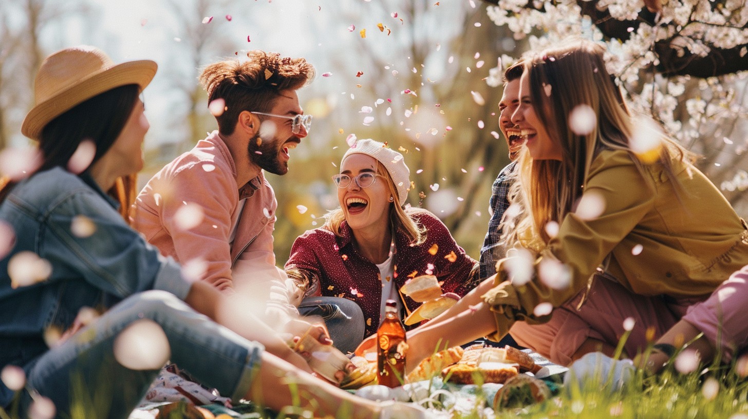Free Joyful Spring Picnic Image - Spring, Picnic, Friends | Download at ...