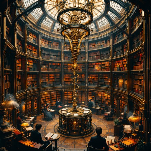 Free Clockwork Library Masterpiece Image - Steampunk, Library ...