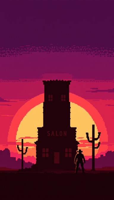 Free Pixel Western Sunset Image - Pixel, Western, Sunset | Download at ...
