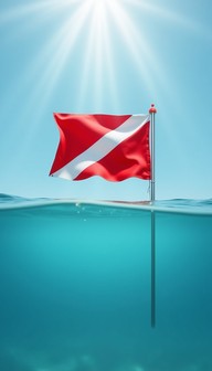 Free Split-Level Dive Flag Image - Dive, Flag, Underwater | Download at ...
