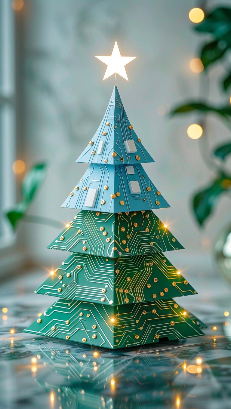 Christmas Strtech Free Tech Holiday Glow Image - Christmas, Tech, Circuit | Download at ...