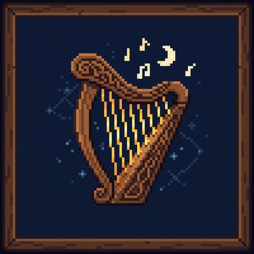 Free Celtic Harp Magic Image - Harp, Celtic, Pixel | Download at StockCake