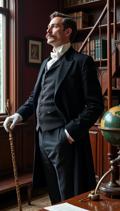Free Distinguished Library Gentleman Image - Victorian, Gentleman ...