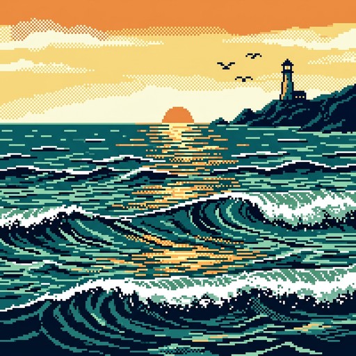 Free Pixel Ocean Sunset Image - Pixel, Ocean, Sunset | Download at ...