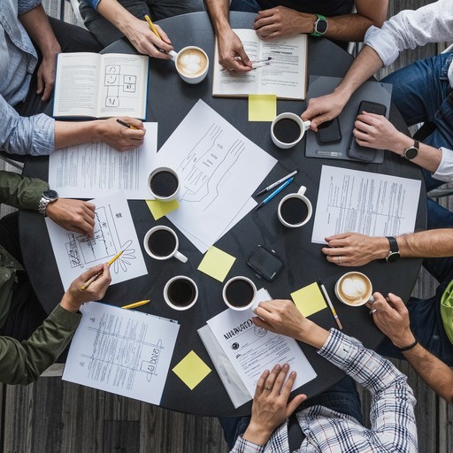 Dramatic Teamwork Image Free Teamwork Sparks Innovation Image - Brainstorming, Collaboration ...