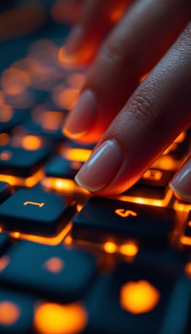 Led Keyboard Effect Ui Free Illuminated Digital Interface Image - Keyboard, Technology, Led ...