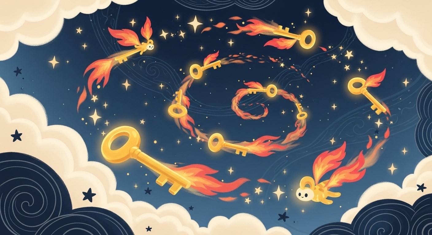 Free Magical Flying Keys Photo - Fantasy, Keys, Magical | Download at ...