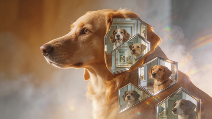 Dog Reflection Drawing Free Reflective Canine Soul Image - Dog, Canine, Mirror | Download at ...