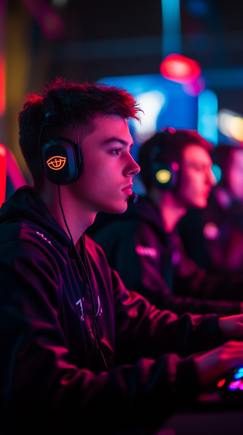Free Focused Gamer Playing Image - Gaming, Esports, Neon | Download at ...
