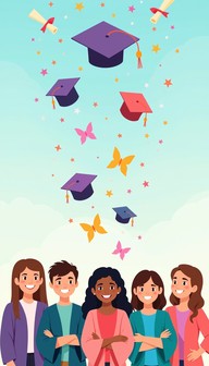 Graduation Had Color Picture Free Colorful Graduation Celebration Image - Graduation, Children ...