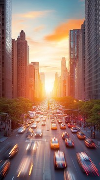 Free Sunset Urban Commute Image - Sunset, City, Traffic | Download at ...