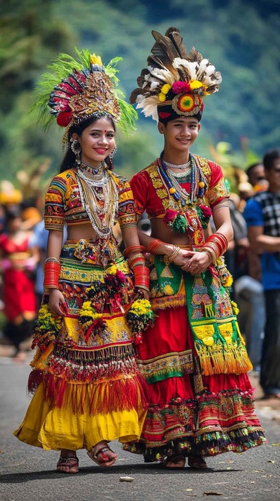 Free Colorful cultural attire Image | Download at StockCake