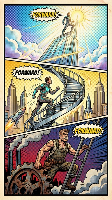 Free Climbing Toward Progress Image - Progress, Climbing, Comic ...