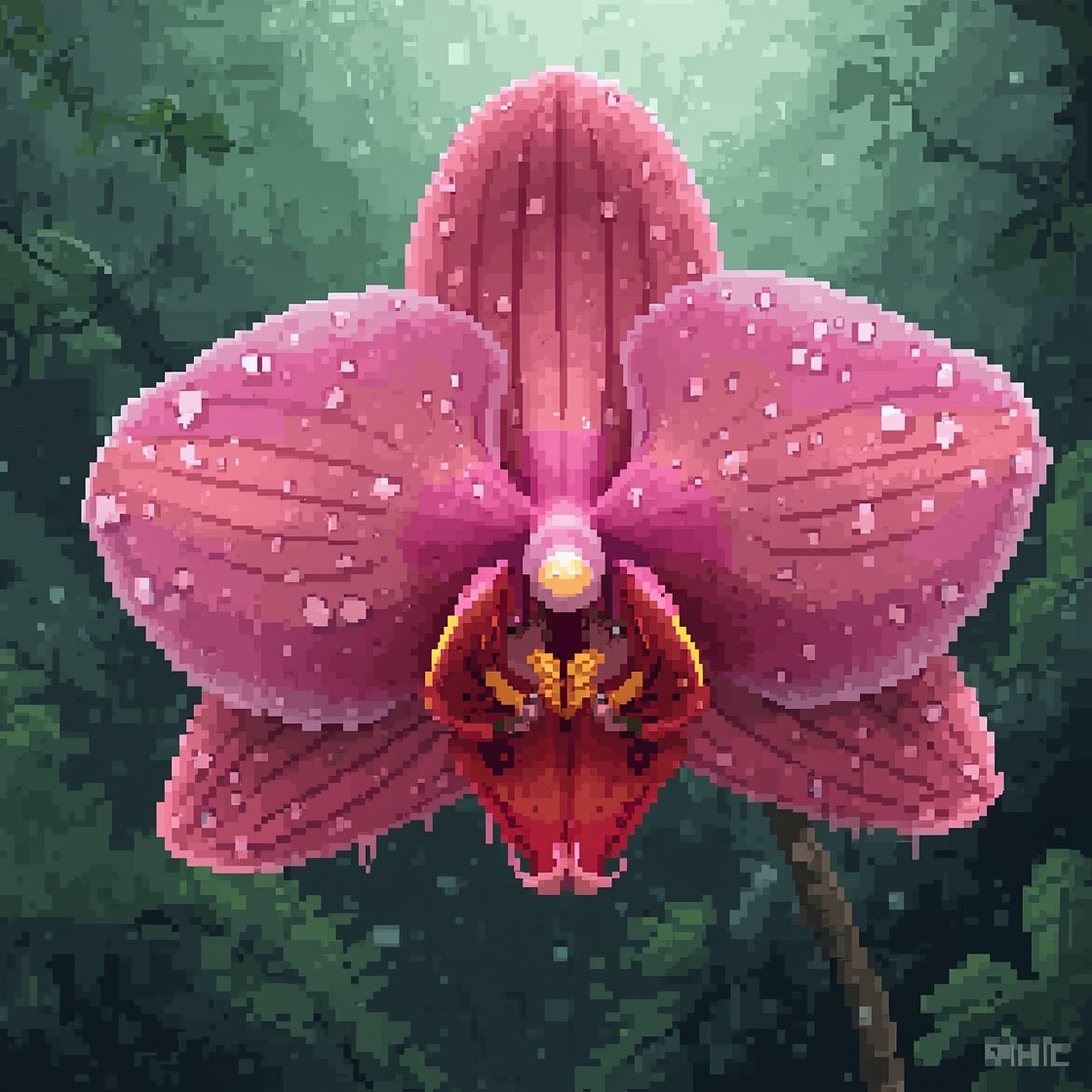 Free Pixelated Orchid Magic Image - Orchid, Pixelart, Flower | Download ...