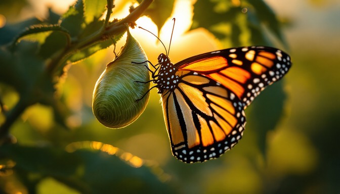 Free Monarch's golden moment Image - Monarch, Butterfly, Orange ...