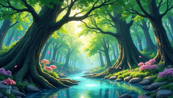 Free Enchanted Forest Stream Image - Forest, Stream, Magical | Download ...